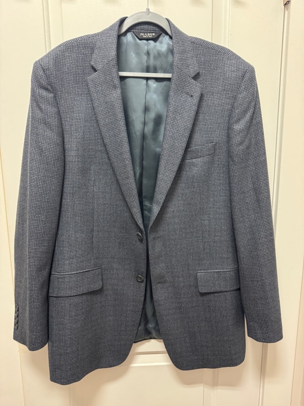 Jos. A. Bank Men's Blue-Gray Textured Two-Button Blazer